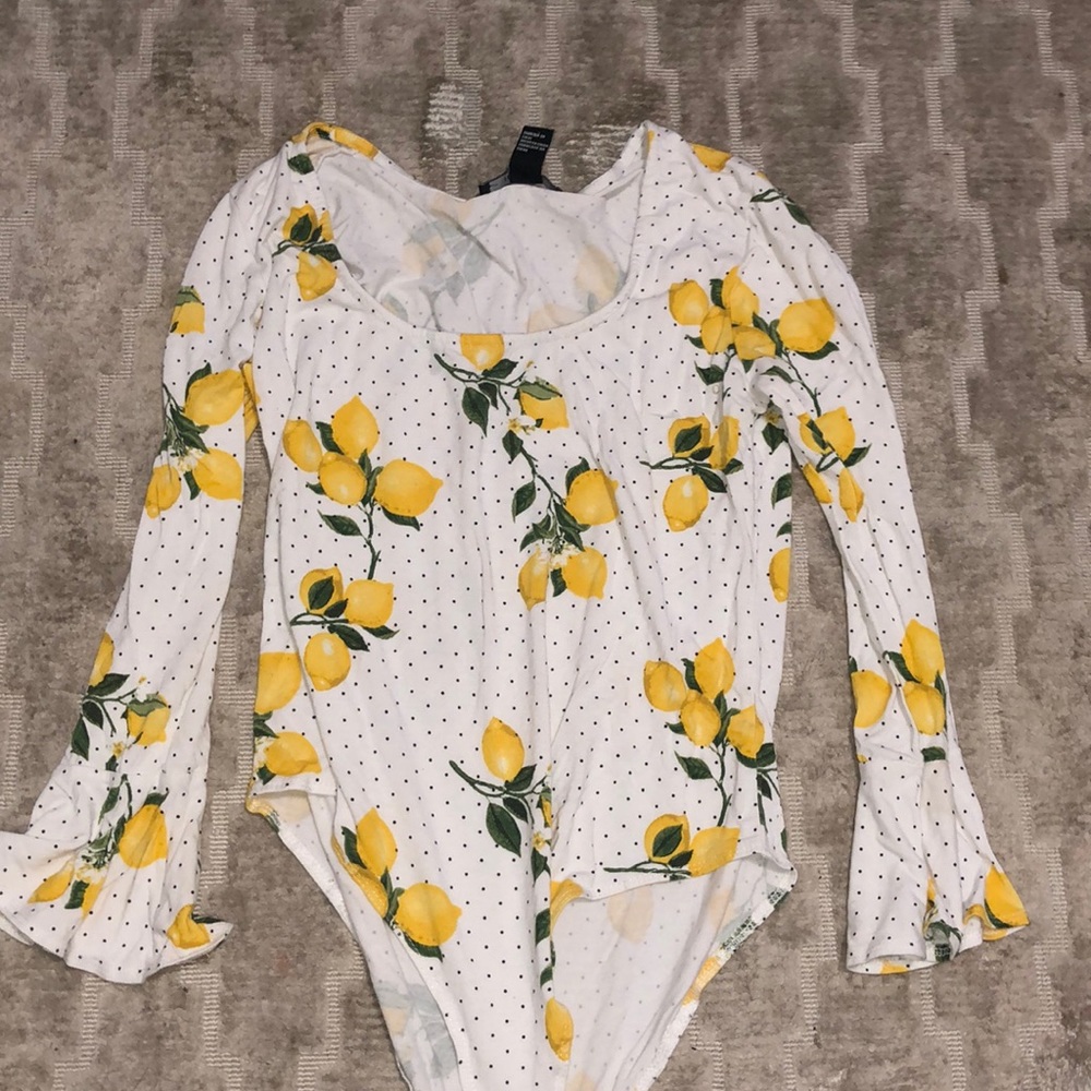 Forever 21 Lemon Bodysuit